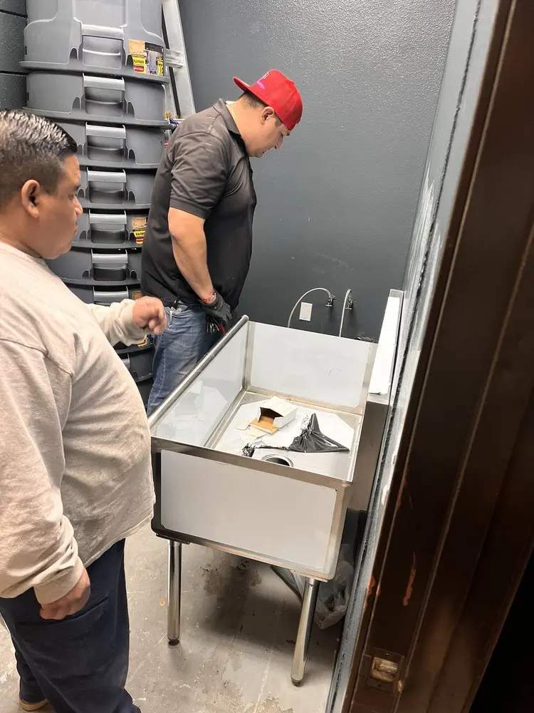 Commercial plumbing and sink installation in Salem